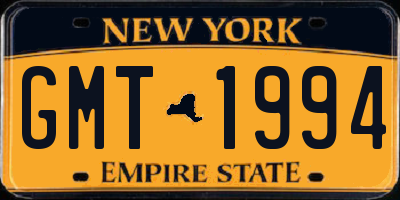 NY license plate GMT1994