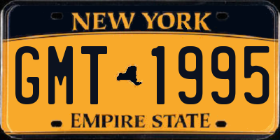 NY license plate GMT1995