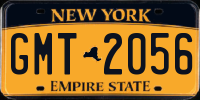 NY license plate GMT2056