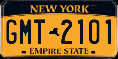 NY license plate GMT2101
