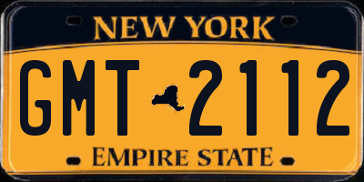 NY license plate GMT2112