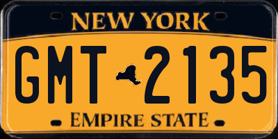 NY license plate GMT2135