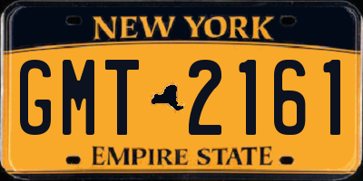 NY license plate GMT2161