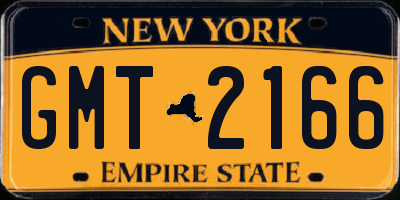 NY license plate GMT2166