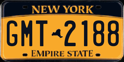 NY license plate GMT2188