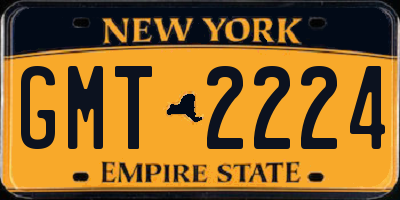 NY license plate GMT2224