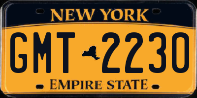NY license plate GMT2230
