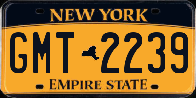 NY license plate GMT2239