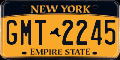 NY license plate GMT2245