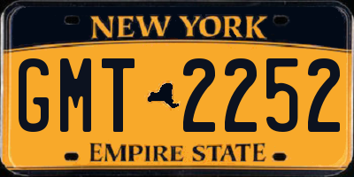 NY license plate GMT2252