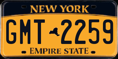 NY license plate GMT2259