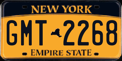 NY license plate GMT2268