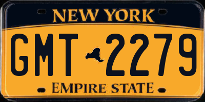 NY license plate GMT2279