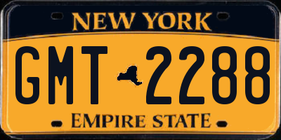 NY license plate GMT2288