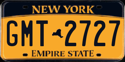 NY license plate GMT2727