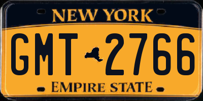 NY license plate GMT2766