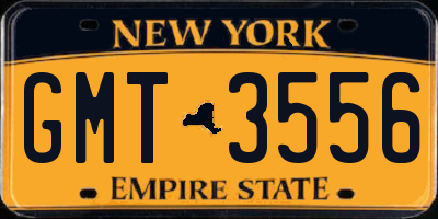 NY license plate GMT3556