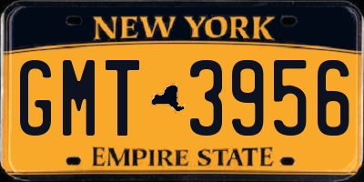 NY license plate GMT3956