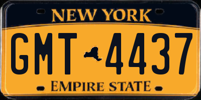 NY license plate GMT4437