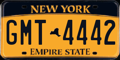 NY license plate GMT4442