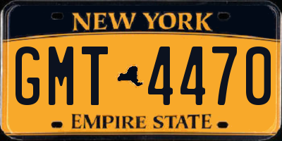 NY license plate GMT4470