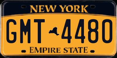 NY license plate GMT4480
