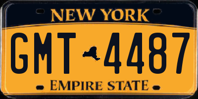 NY license plate GMT4487