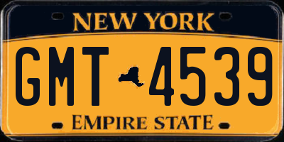 NY license plate GMT4539