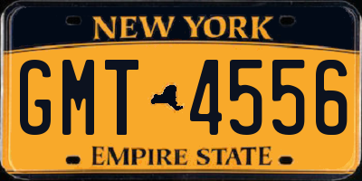 NY license plate GMT4556