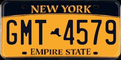 NY license plate GMT4579