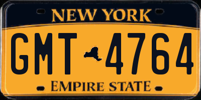 NY license plate GMT4764