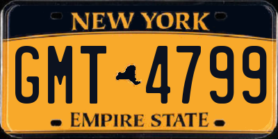 NY license plate GMT4799