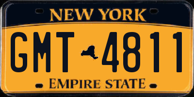 NY license plate GMT4811