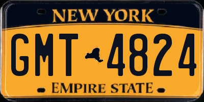 NY license plate GMT4824