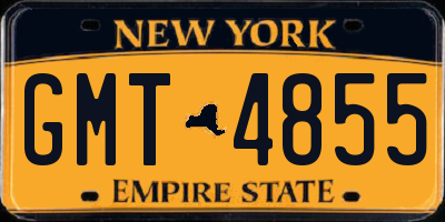 NY license plate GMT4855