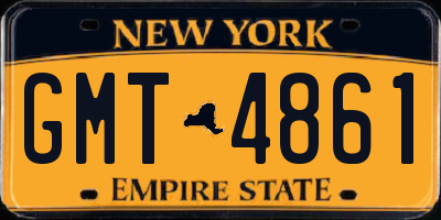 NY license plate GMT4861
