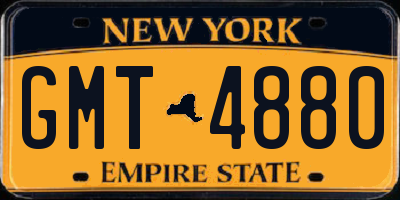 NY license plate GMT4880