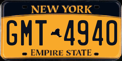 NY license plate GMT4940