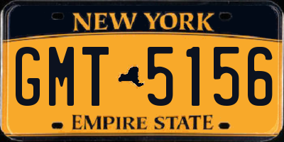 NY license plate GMT5156