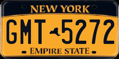 NY license plate GMT5272