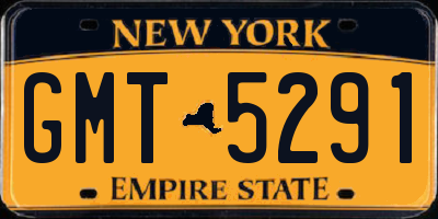 NY license plate GMT5291