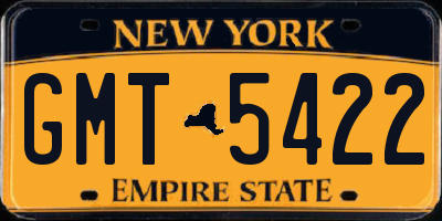 NY license plate GMT5422