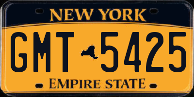 NY license plate GMT5425