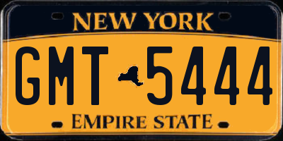 NY license plate GMT5444