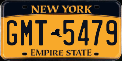 NY license plate GMT5479