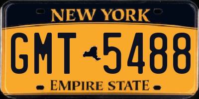 NY license plate GMT5488