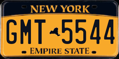 NY license plate GMT5544
