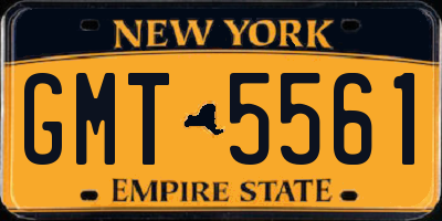 NY license plate GMT5561