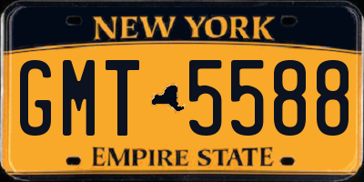 NY license plate GMT5588