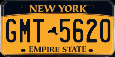 NY license plate GMT5620